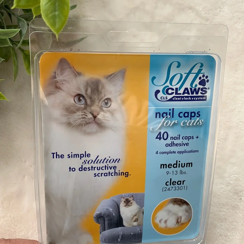 NEW Soft Claws Nail Caps for Cats Medium 9-13 lbs.
